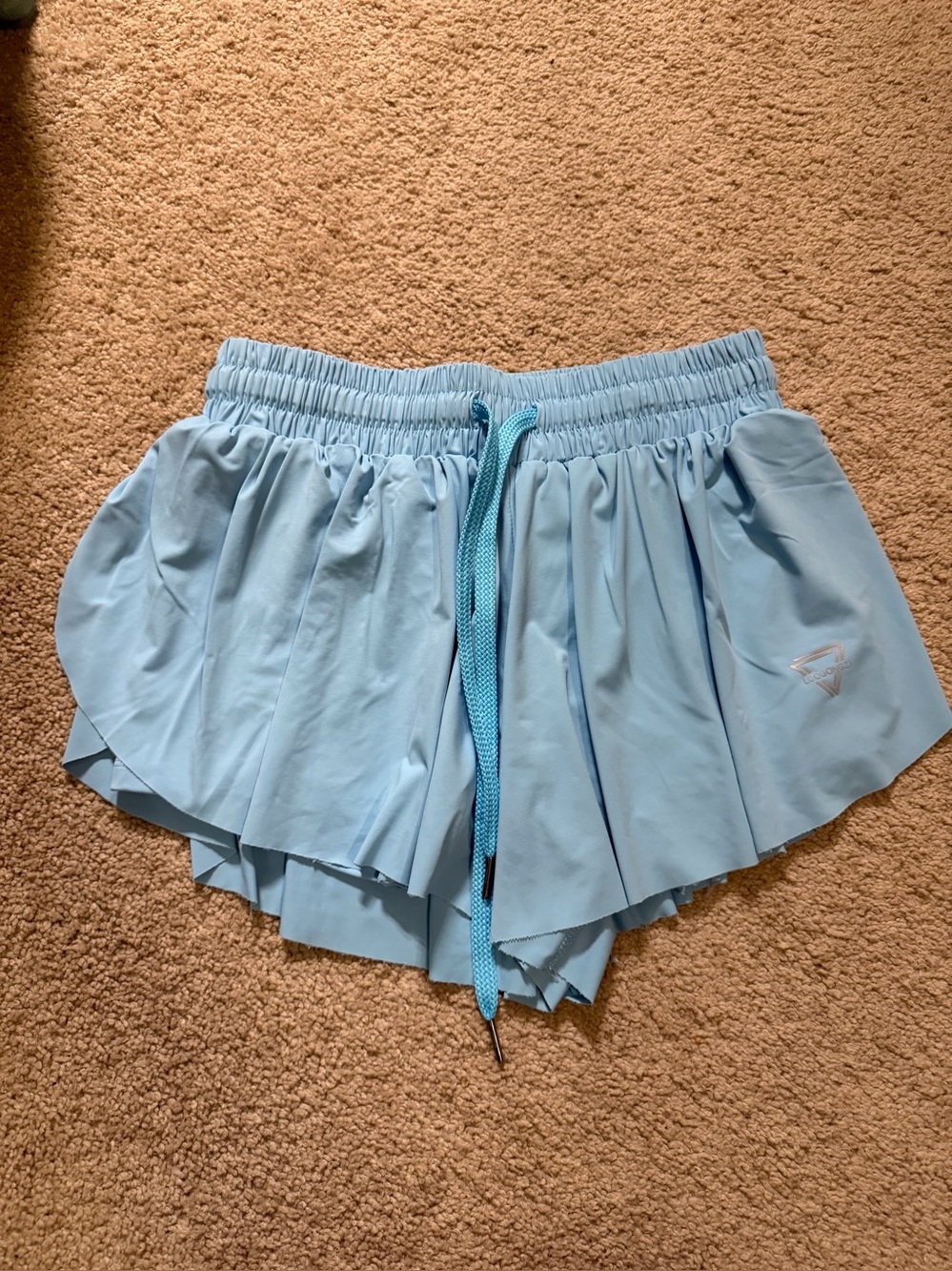 Lougongzi Light Blue Women's Athletic Skort Shorts Size Small